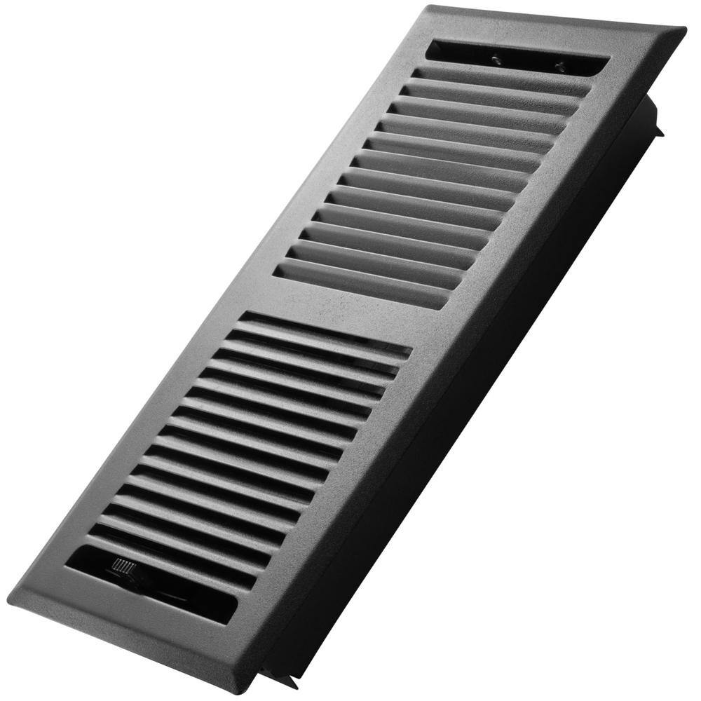 HOME INTUITION Contemporary 2 in. x 12 in. Decorative Floor Register Vent with Mesh Cover Trap