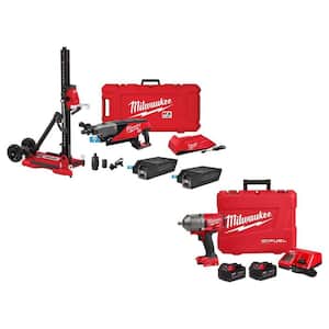 MX FUEL Lithium-Ion Cordless Handheld Core Drill Kit with M18 FUEL 1/2 in. High-Torque Impact Wrench Kit