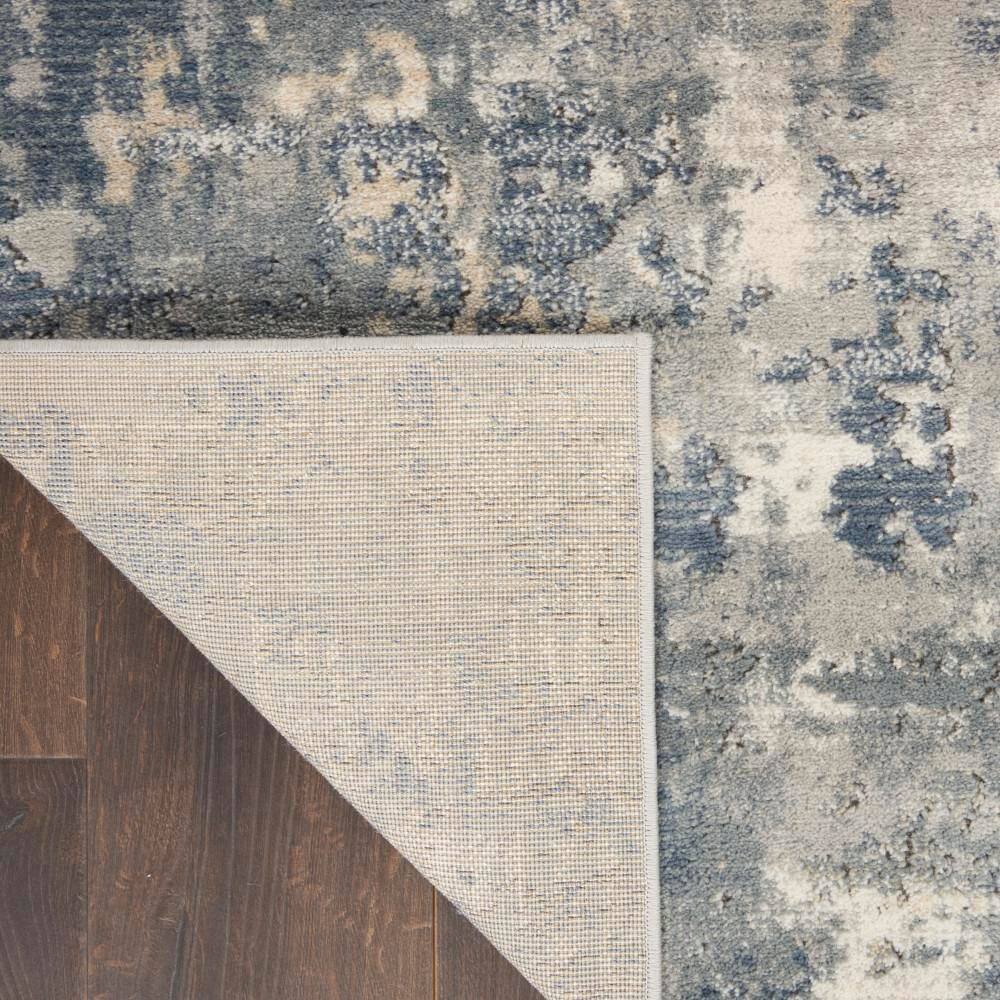 Abstract Beige/Grey Handmade Synthetic Reversible Area Rug
