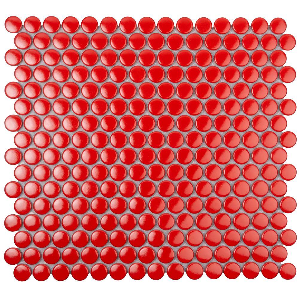Cirkel 4 in. x 5 in. Glossy Red Porcelain Mosaic Wall and Floor Sample Tile (0.14 sq. ft./Case) (1-Pack) price history on PriceWatchPro