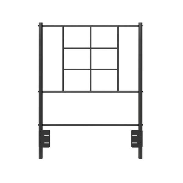 REALROOMS Praxis Metal Headboard, Twin. Black