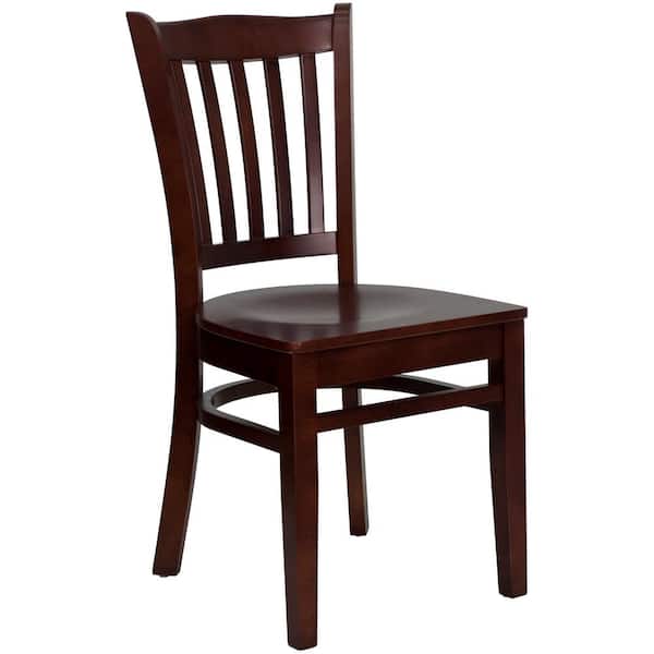Flash Furniture Hercules Mahogany Wood Seat/Mahogany Wood Frame Side Chair