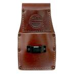 2" Brown Ambassador Series Top Grain Leather Measuring Tape Clip