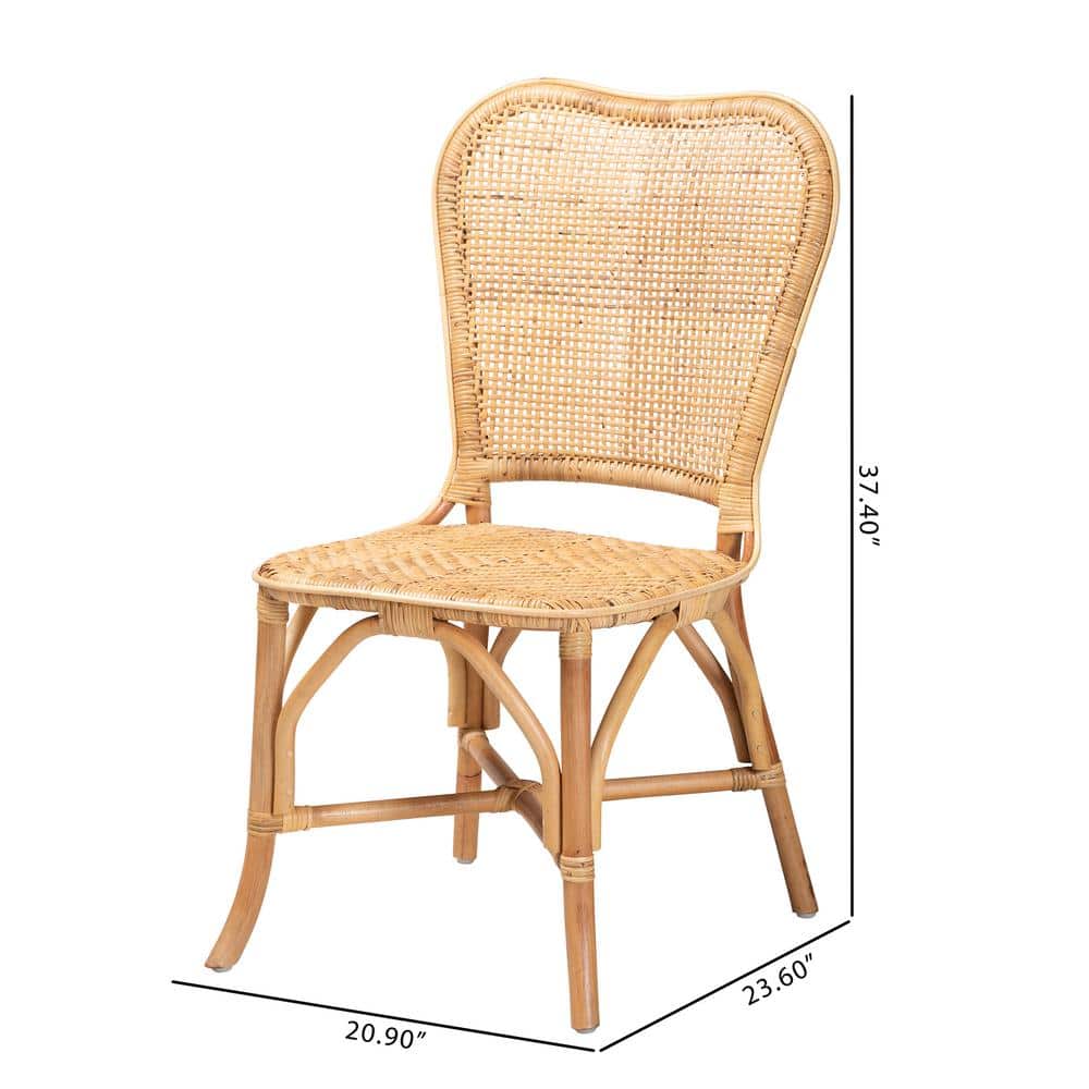 Bohemian Bliss Natural Rattan and Cane Side Chair