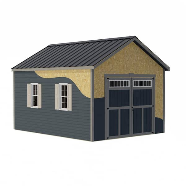 Best Barns Weston 12 ft. x 16 ft. Prepped for Vinyl Garage Kit without Floor