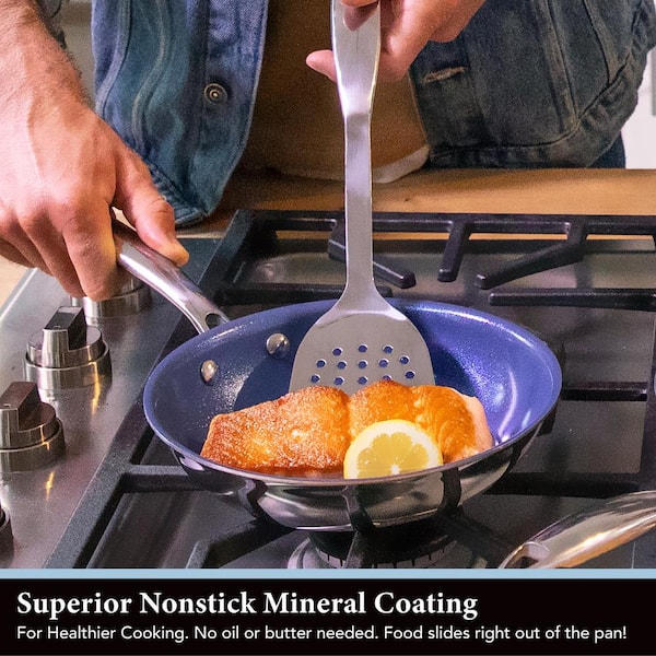 Granitestone Blue 10 Piece Nonstick Cookware Set, Stay Cool Handles, Oven &  Dishwasher Safe & Reviews