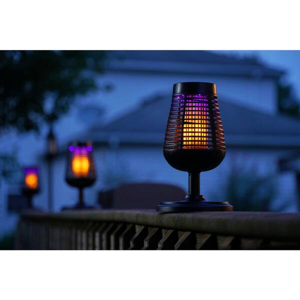 Bug Zapper; Solar Powered LED Flame Torch Pole PIC Insect Repellant DFST 