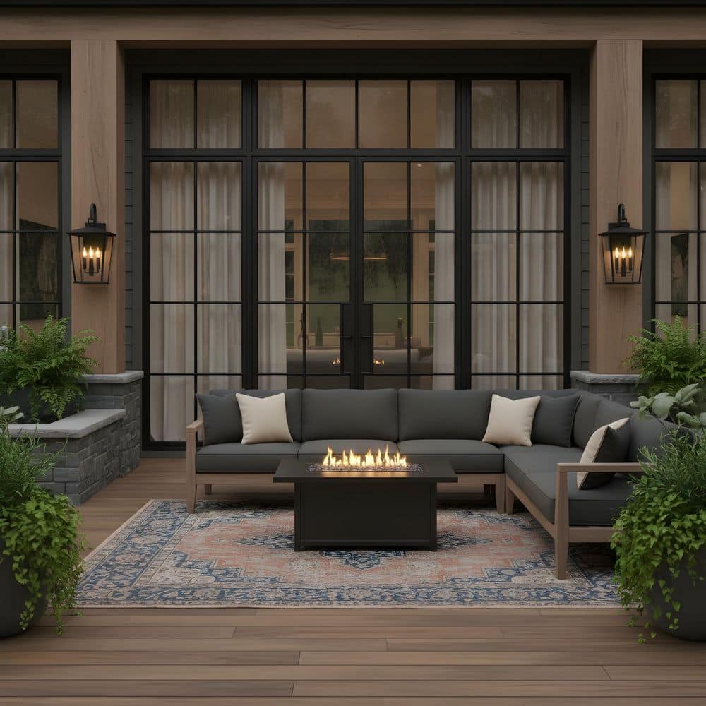 Linton 9.75 in. W x 20.25 in. H Textured Black Outdoor Hardwired Dimmable Wall Lantern Sconce with No Bulbs Included price history on PriceWatchPro