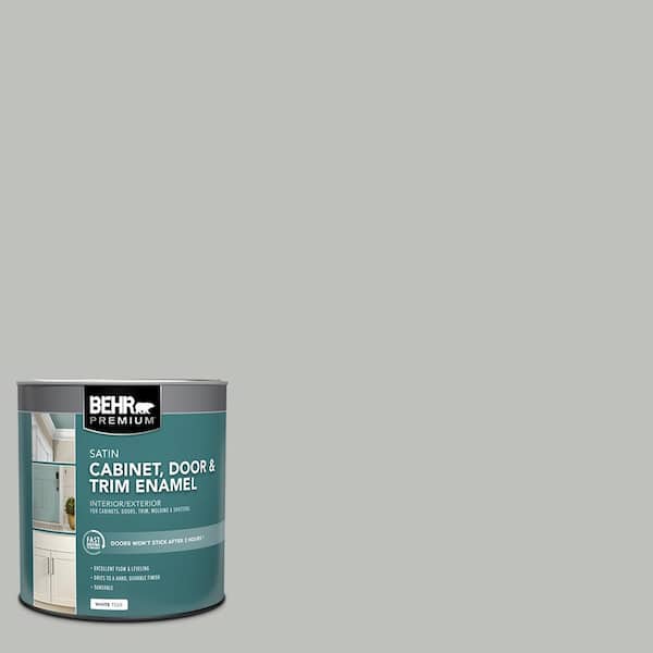 BEHR PREMIUM 1 qt. SC365 Cape Cod Gray Satin Enamel Interior/Exterior