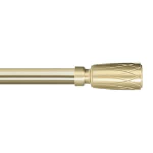 Heritage 72 in. - 144 in. Adjustable Single Curtain Rod 1 in. in Satin Brass with Finial