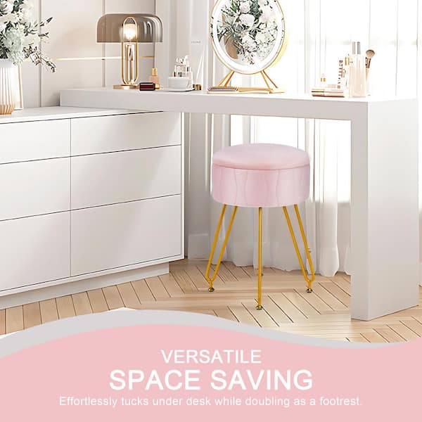 pink velvet dressing table Amazon.com