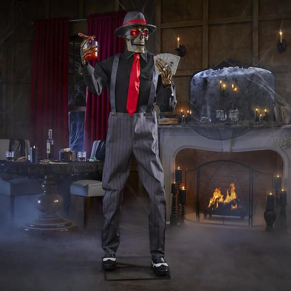 6.5 ft. Grave & Bones Animated LED Jack of Spades