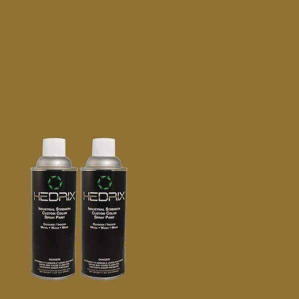 Hedrix 11 oz. Match of S-H-390 Italian Olive Gloss Custom Spray Paint (2-Pack)