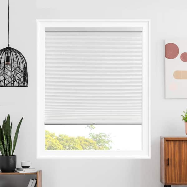 Chicology Cut-to-Size Montana Snowfall Cordless Light Filtering Polyster Cellular Shades 37.5 in. W x 64 in. L
