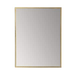 24 in. W x 30 in. H Laia Rectangular Frameless Gold Modern Mirror