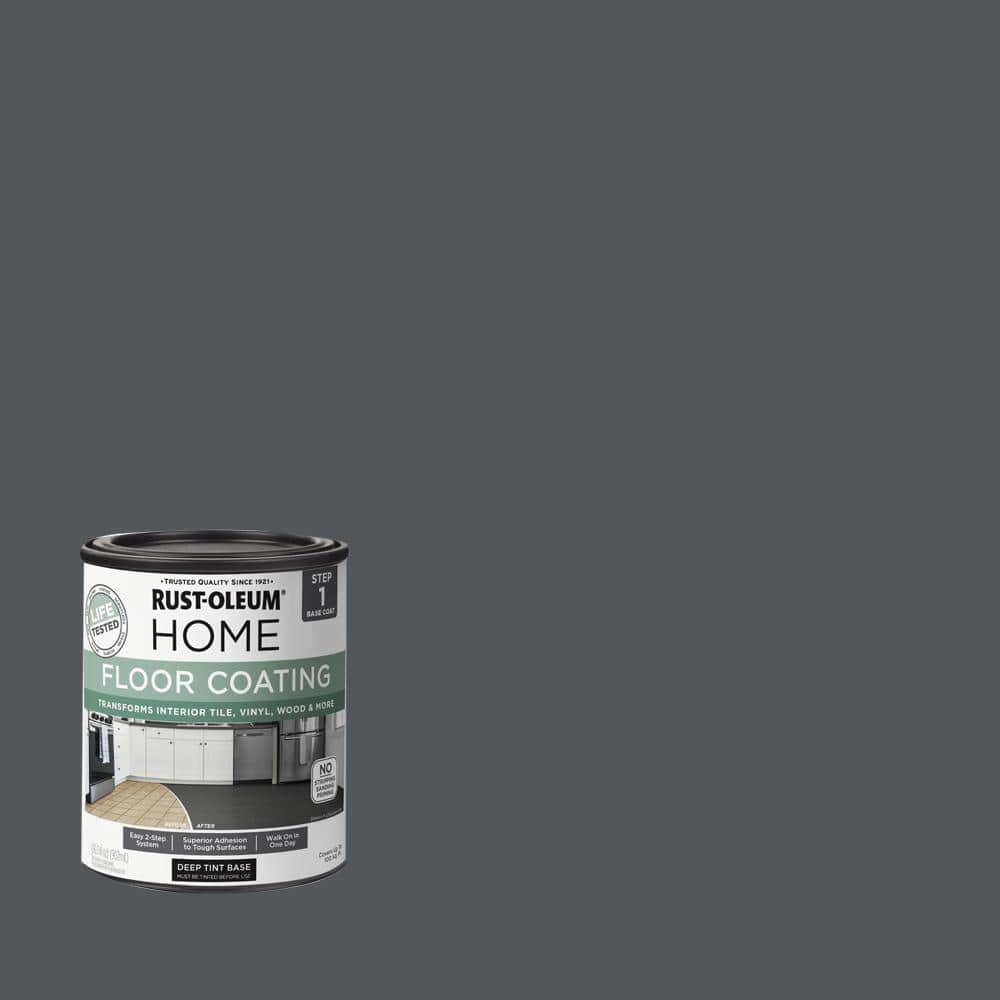 Rust-Oleum Home 1 qt. Charcoal Gray Interior Floor Base Coating 363126 ...
