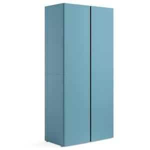 36 in. W x 74 in. H x 18 in. D 3-Shelf Steel Freestanding Cabinet in Modern Blue