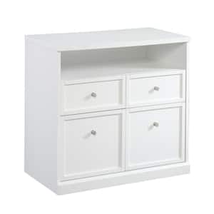 HomeVisions White Storage Cabinet with Drawers