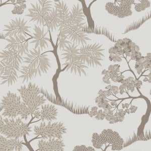 Sublime Trees Gold and Natural Wallpaper Sample