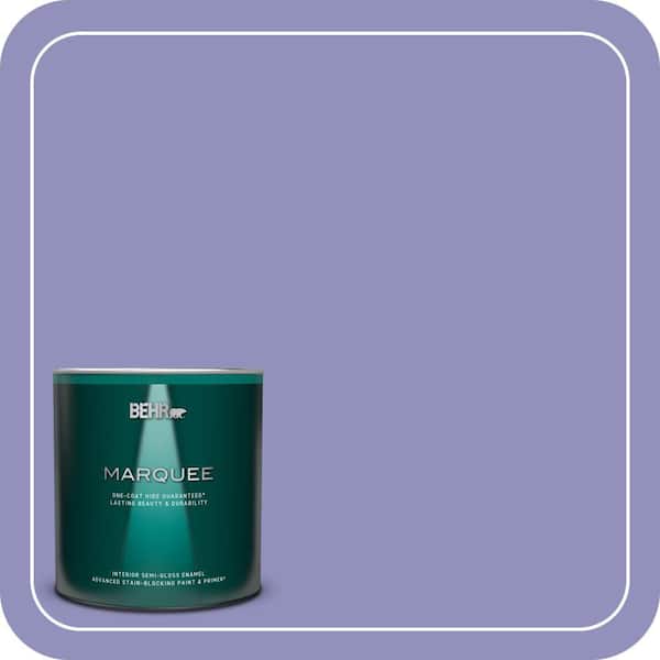 BEHR MARQUEE 1 qt. #PPU16-05 Lily of the Nile Semi-Gloss Enamel Interior Paint & Primer
