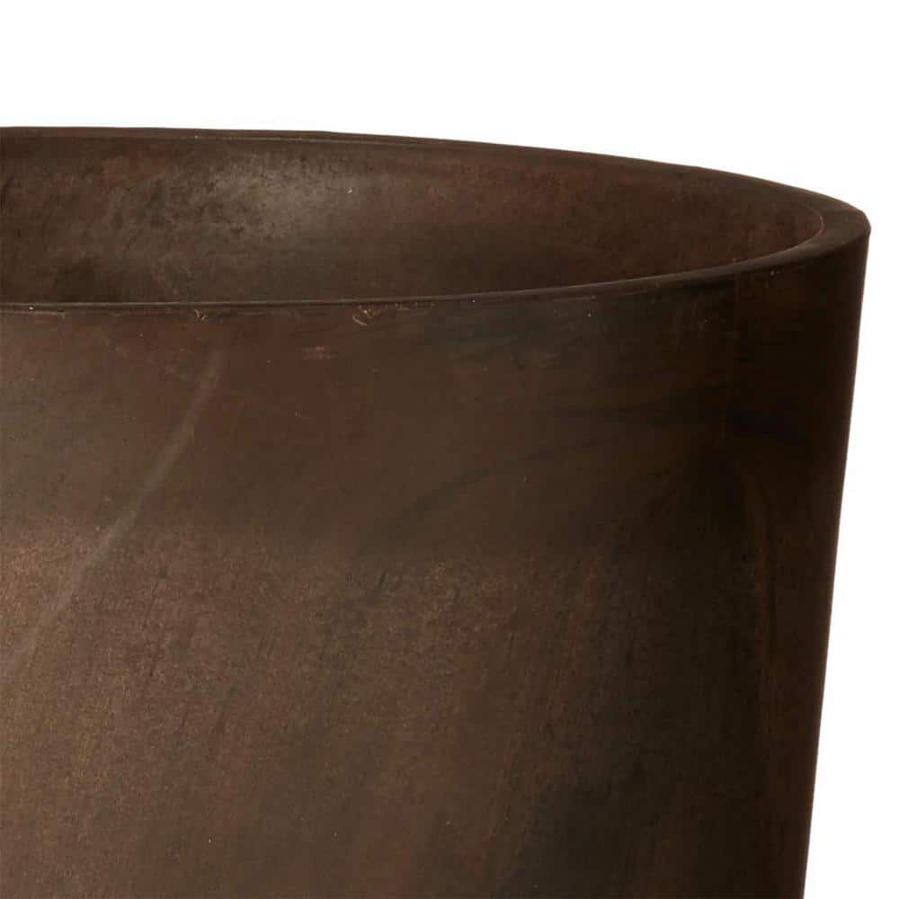 Tall Round Chocolate Marble Indoor/Outdoor Planter