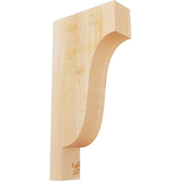 Ekena Millwork 4 in. x 12 in. x 24 in. Douglas Fir Newport Rough Sawn Corbel