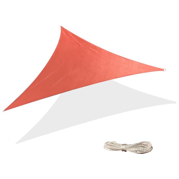 BACKYARD EXPRESSIONS PATIO · HOME · GARDEN Backyard Expressions 10 ft. x 10 ft. x 10 ft. Terra Cotta Triangle Sun Sail w/Tie Ropes Included