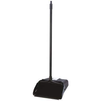 13 in. Black Upright Lobby Dust Pan without Lid