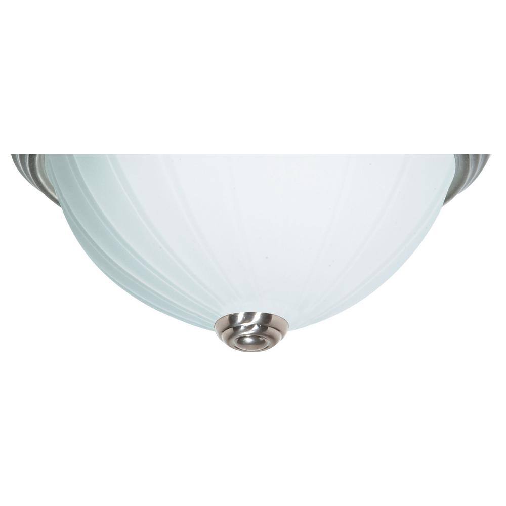 Brushed Nickel 15'' Flush Mount Indoor/Outdoor Ceiling Light