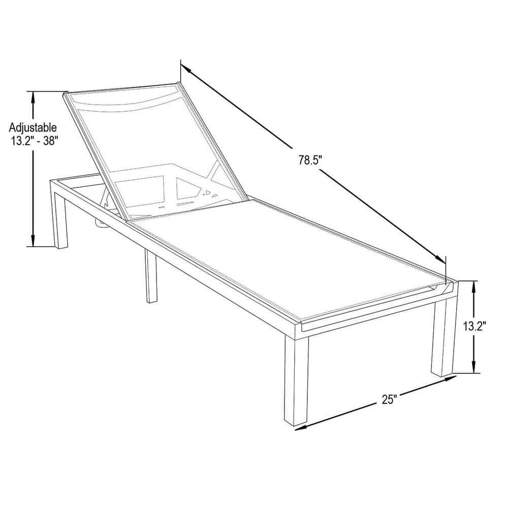 Marlin White Aluminum Patio Chaise Lounge Chair Set with Fire Pit Table