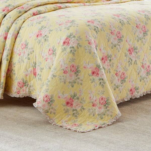 Laura Ashley Melany Quilt Yellow Full//Queen