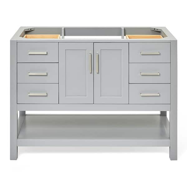 ARIEL Magnolia 48 in. W x 21.5 in. D x 34.5 in. H Bath Vanity Cabinet without Top in Grey