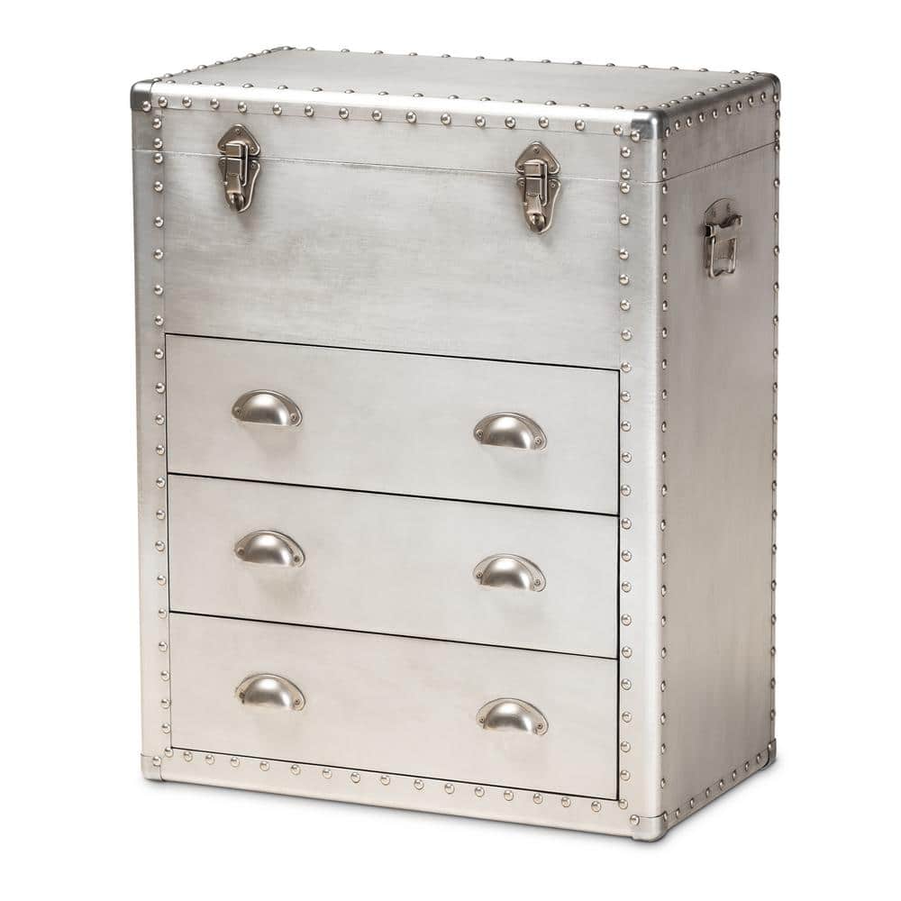 Serge Silver Storage Cabinet with 3-Drawers price history on PriceWatchPro