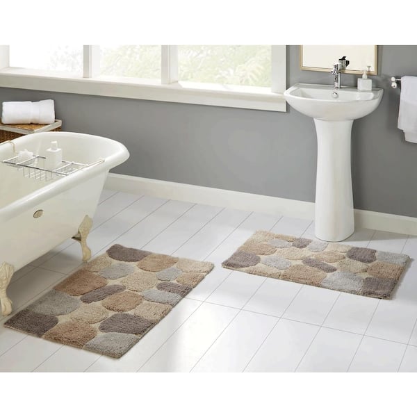Pebbles Bath Mat gray bathroom grey decor pebble bath mats greys bath rug gray 