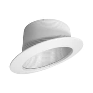 6 in. White Recessed Baffle Trim for Sloped Ceiling
