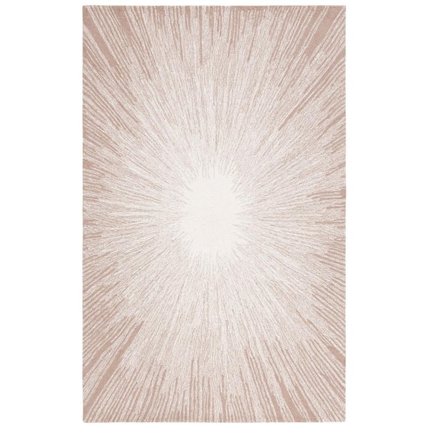 SAFAVIEH Abstract Ivory/Dark Beig 4 ft. x 6 ft. Eclectic Star Area Rug