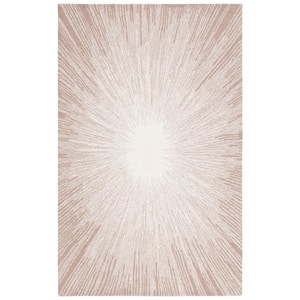 Abstract Ivory/Dark Beig 8 ft. x 10 ft. Eclectic Star Area Rug