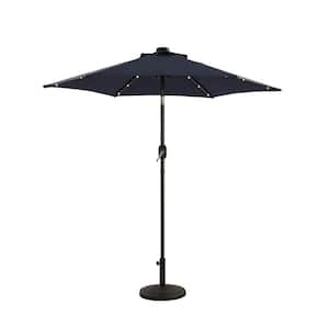 7.5 ft. Market Patio Umbrella in Dark Blue with LED