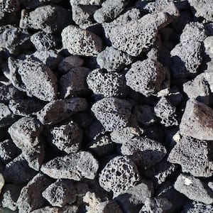 10.50 cu. ft. 1200 lbs. 1/2 in. to 1 in. Small Black Bulk Decorative Lava Rock