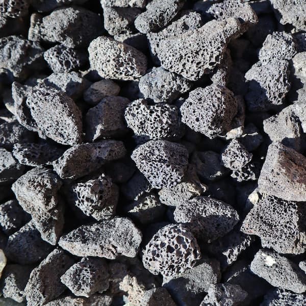 Black Bulk Decorative Lava Rock, Home Depot Landscaping Rocks Bulk