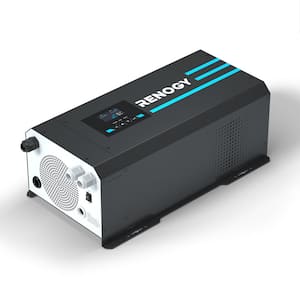 3000 Watt 12V DC to 120V AC Pure Sine Wave Inverter Charger w/ LCD Display Lithium Battery compatibility 9000W Surge