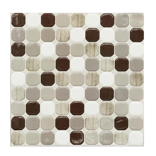 ilemong 10-Sheet Peel and Stick Backsplash Tiles Vinyl Self Adhesive Wall Tile Backsplash 12 in. x 12 in. (10-Pack)