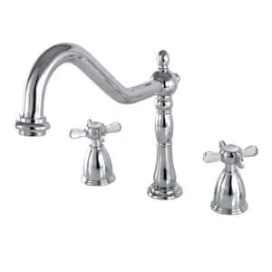 Victorian Cross 2-Handle Standard Kitchen Faucet in Chrome