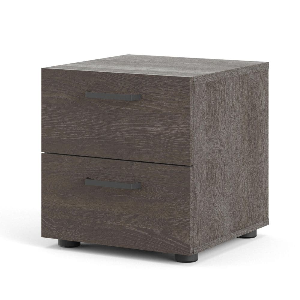 Dallas Dark Chocolate 2 Drawer Nightstand with Streamlined Hardware