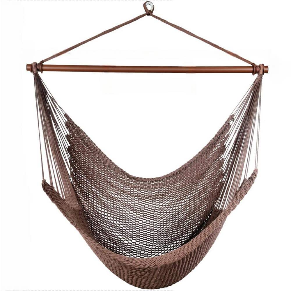 4 ft. Caribbean Hammock Swing Chair with Detachable Metal Bar, 330 LBS Weig