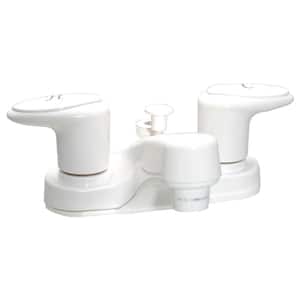 Catalina Two-Handle 4 in. Bathroom Diverter Faucet with 2 in. Spout - White