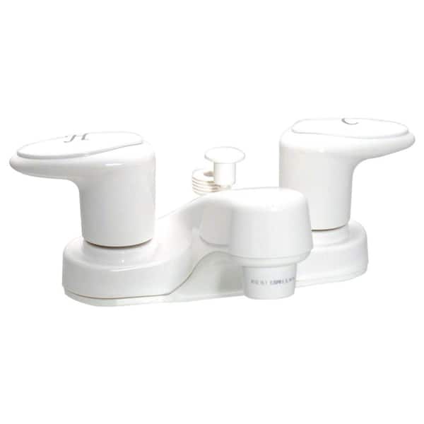 Valterra Catalina Two-Handle 4 in. Bathroom Diverter Faucet with 2 in. Spout - White