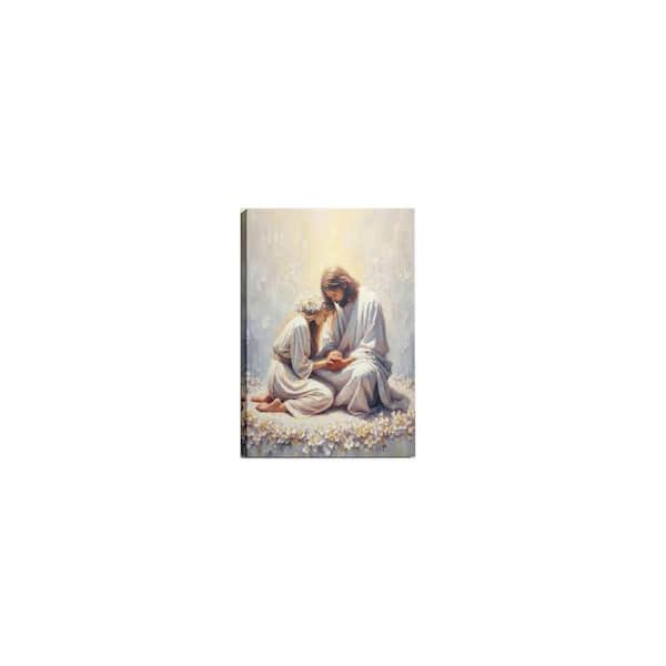 Jesus and Woman Praying Canvas Wall art God Painting Picture Wall Decor