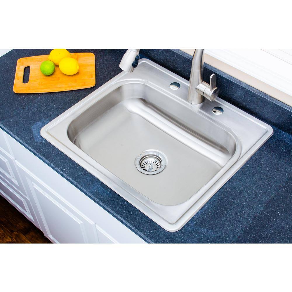 25'' Matte Stainless Steel Single Bowl Kitchen Sink