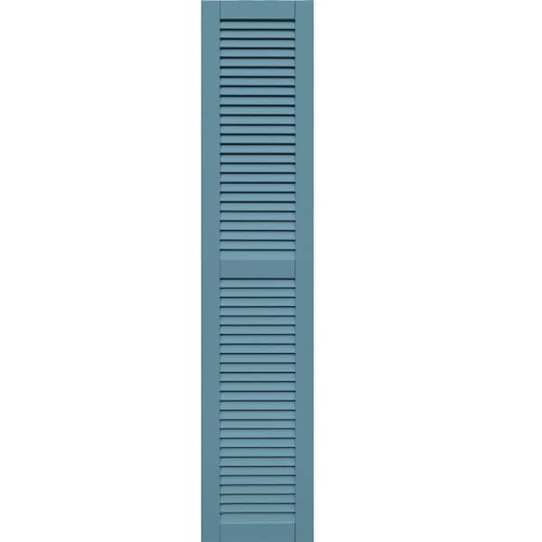 Winworks Wood Composite 15 in. x 72 in. Louvered Shutters Pair #645 Harbor